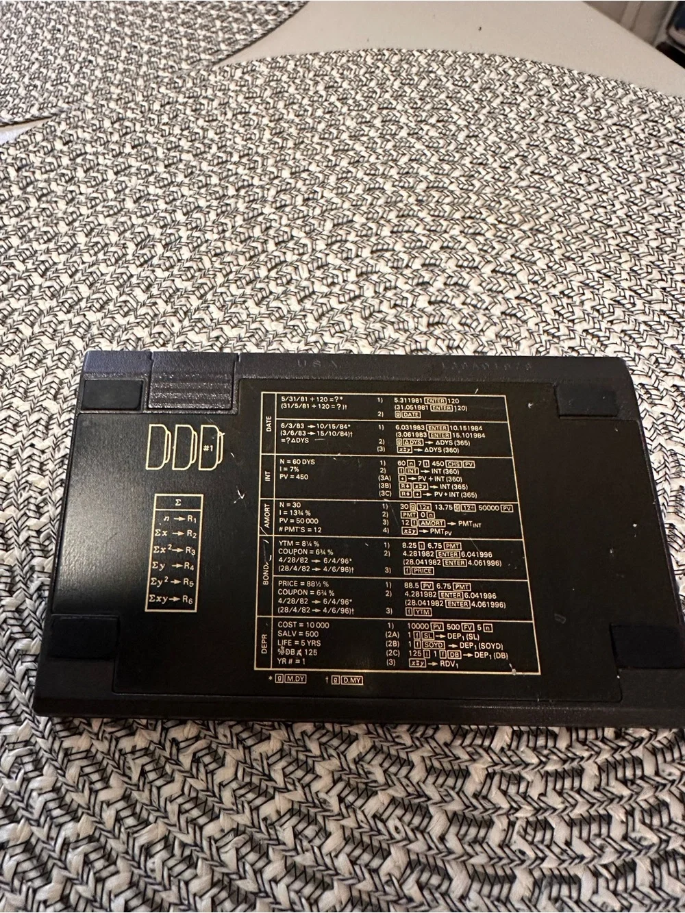 Vintage HP 12C Financial Calculator (1981) with cover